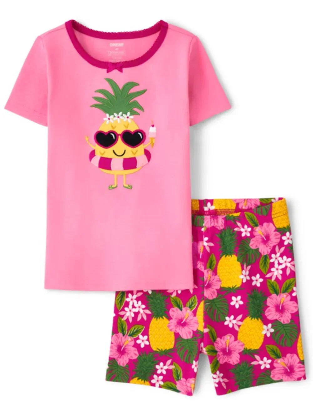Gymboree Pink Pineapple 2-Piece Pajama Set 8